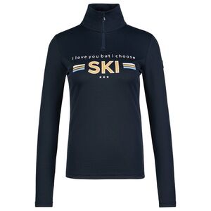 We‎ Norwegians Bibi Zip Up Navy Blue Women’s Wool Blend Medium Base Layer
